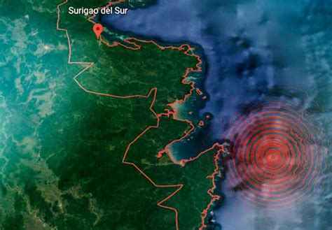 Magnitude 5 na lindol tumama sa Surigao del Sur .